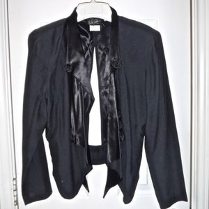 Black satin jacket w/ tails